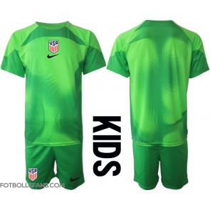 Förenta staterna Målvakt Replika Bortatröja Barn VM 2022 Kortärmad (+ Korta byxor)